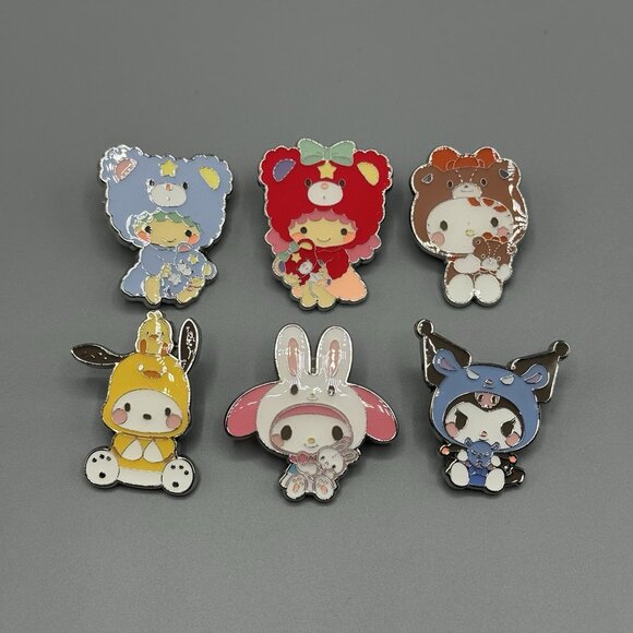 Loungefly Hello Kitty And Friends Animal Cosplay Pin Set Of All 6 New Open Box